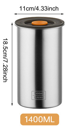 Recipiente Para Café, Tarro Sellado Para Café En 1400 Ml