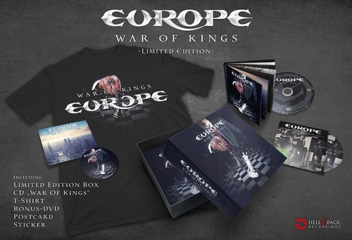 Europe War Of Kings Cd+bonus Track+dvd+t Shirt Imp. En Stock