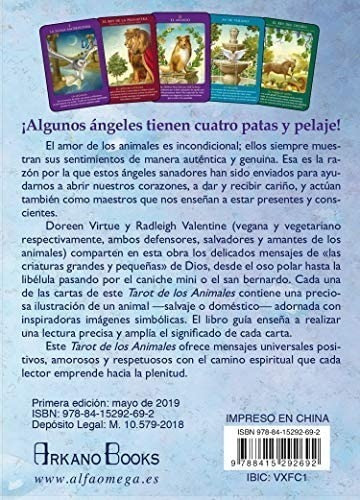Imagen 3 de 9 de Cartas Tarot De Los Animales - Doreen Virtue - Arkano