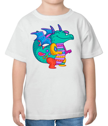 Playera De Alebrije Colorido - Alebrije Dragón Sonriente