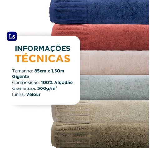 Kit 2 Toalhas Velour Bege Linha Premium 150 X 85 Cm Camesa Marrom Velour