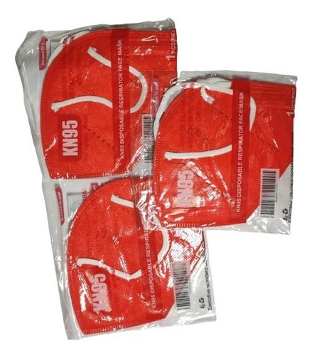 50 Pzas Cubrebocas Kn95 Certif. 5 Capas 100% Color Surtidos