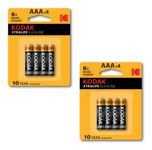 Pilas Alkalinas Kodak Aaa Triple A 8 Unidades