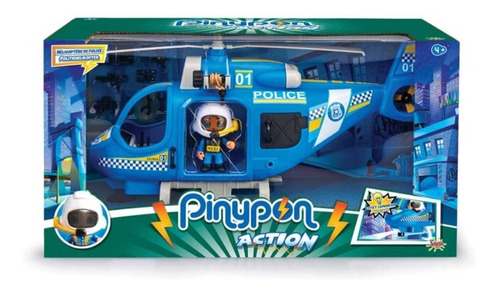 Imagen 1 de 7 de Pinypon Action Helicóptero Policía Muñeco Accesorio Original