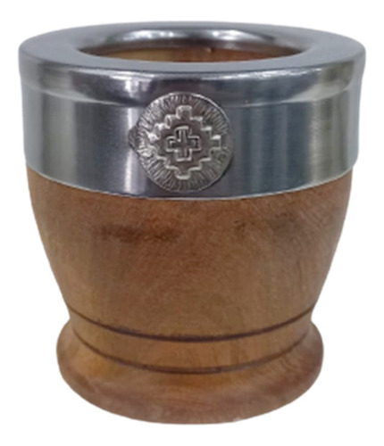 Mate Imperial Algarrobo Virola Y Guarda De Acero Inoxidable