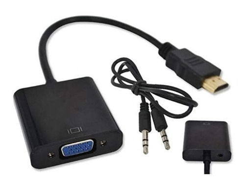 Cabo Conversor Adaptador Hdmi Para Vga Saida P2 Audio