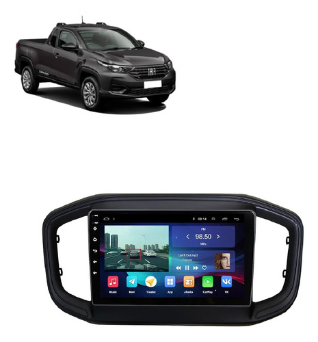 Multimídia Android Fiat Strada 2021-22 6/64gb Octacore 4g