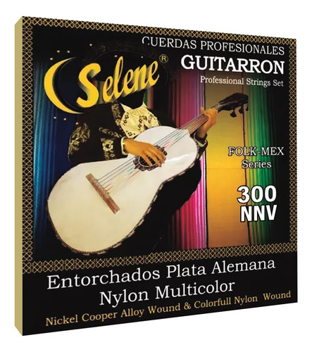 Jgo. De Cuerdas Para Guitarrón, Nylon Sobre Nylon Verde, Ent