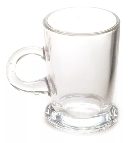 Set 6 Jarro Mugs Vaso En Vidrio Tapa Metálica