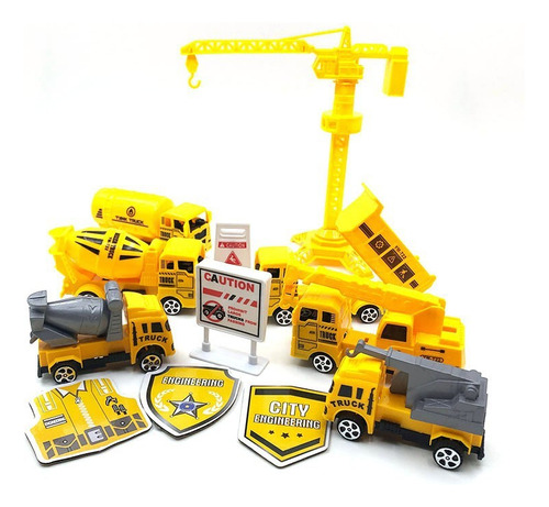 Juego De 14 Piezas Para Vehículos De Construcción Con Tracci
