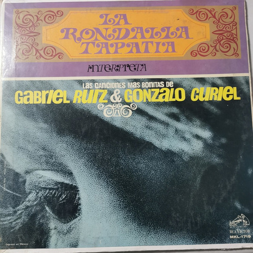 Disco Lp La Rondalla Tapatia-interpreta A Gabriel Ruiz