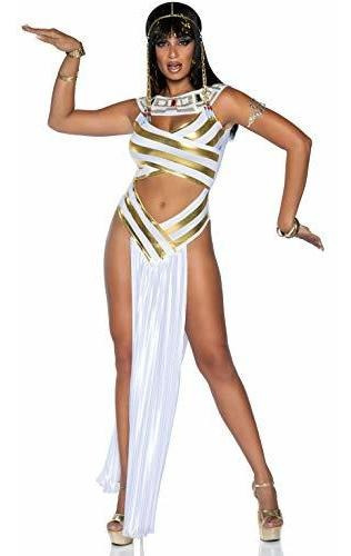 Disfraz Talla Large Para Mujer De Cleopatra Color Blanco Y