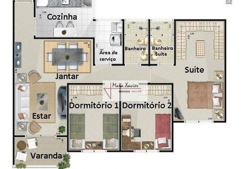 Imagem 28 de 30 de Apartamento Com 3 Dormitórios À Venda, 80 M² Por R$ 450.000,00 - Jardim Alves Nogueira - Vinhedo/sp - Ap0532