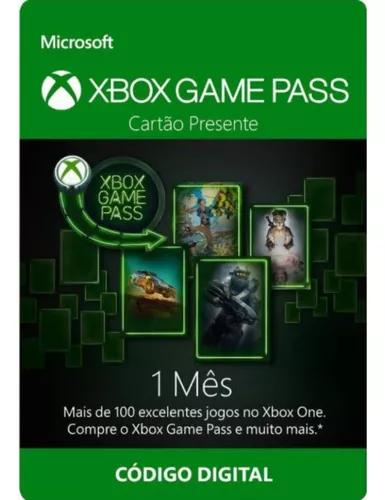 Gift Card Xbox Game Pass Ultimate 1 Mês Cód 25 Dígitos