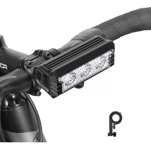 Luz De bicicleta recargable newboler lig532 3000 lúmenes 5 modos color negro