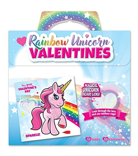 Kangaroo Tarjetas San Valentín,diseño Unicornio Y Arco Iris