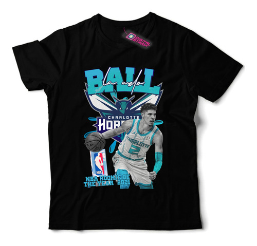 Remera Charlotte Horets Lamelo Ball Nba16 Dtg Premium