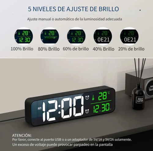 Reloj Digital Led Blanco