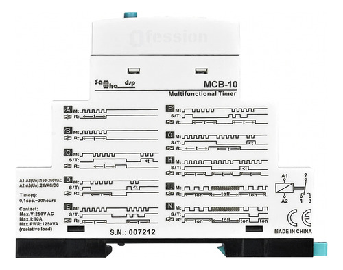 Relé De Tiempo Con Control De Señales 220vac/24vac-dc