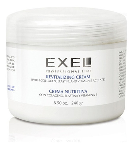 Crema Facial Exel Nutritiva Colágeno Elastina Vit E X240g D Momento de aplicación Día/Noche Tipo de piel Normal, seca o mixta seca