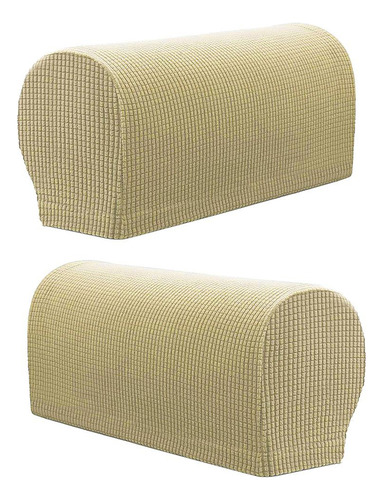 2 Pares (beige Y Rojo) De Protectores De Brazos Para Sofá,