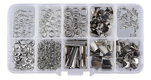 400 Piezas Diy Joyería Cinta Cierre Final Kit Surtido