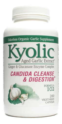 Kyolic, Ajo 102 Con Enzimas, 200 Cpsulas Vegetales