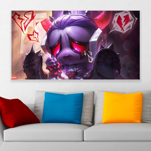 Cuadro Decorativo Amumu Skin Valentine Lol Art 80x50cm