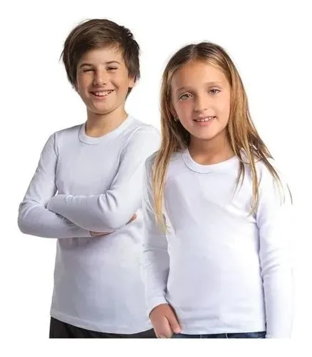 Camiseta blanca manga larga sale