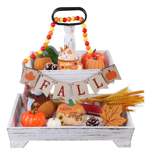Soporte Bandeja Madera De Mesa Decoracion Rustica Blanco