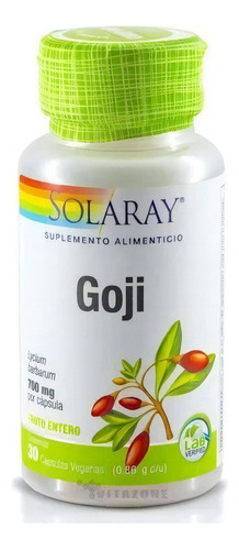 Goji Berry 30 Cápsulas Veganas Solaray