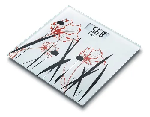 comprar Bascula De Vidrio Ultra Delgada Red Poppy Gs27 Beurer Color Blanco