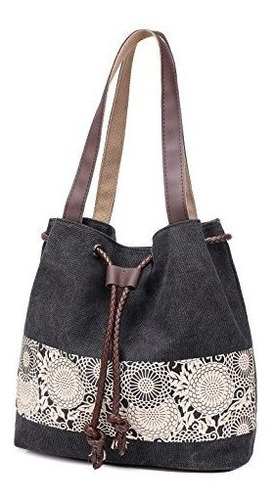 Bolso De Dama Bolso De Hombro De Lona Con Estampado Para Muj