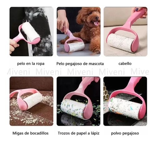 Kit 9 Rodillo Quita Pelusa P Removedor De Tas Adhesivo