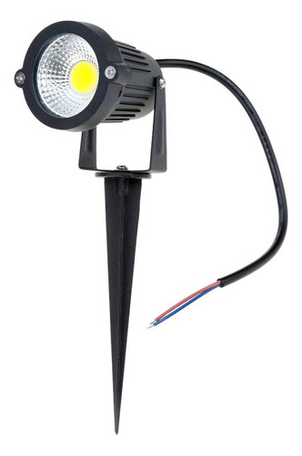 Pack - 5 Foco Tipo Estaca Con Led Integrado 5w 3000k Ip65