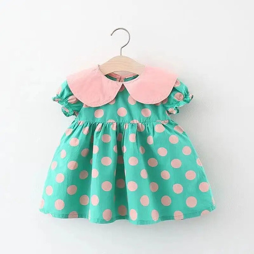 Vestido De Princesa Floral De Manga Corta Para Niñas Pequeña