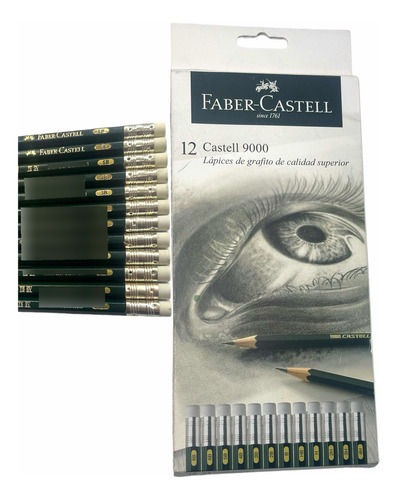 Lápices Graduados Para Dibujo Faber Castell 9000