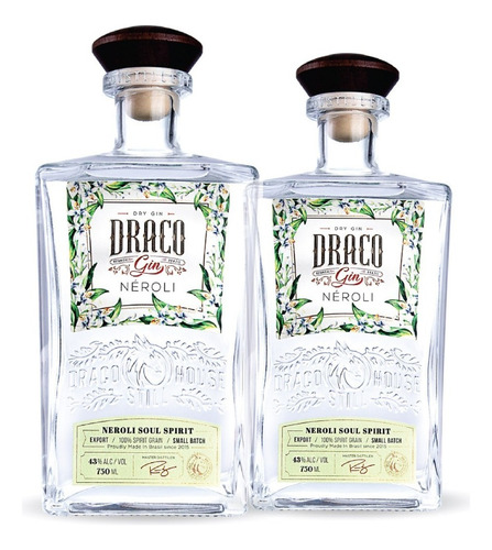 Duplo Draco Gin Néroli: Duas Garrafas De 750ml Cada