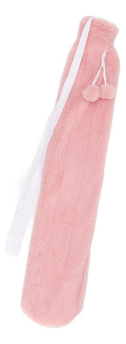Bolsa De Agua Caliente De Caucho Rosa De 2000 Ml Con Forma D
