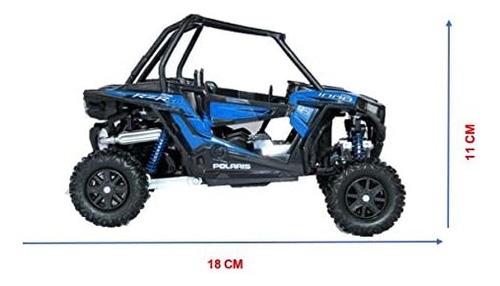 New Ray Toys Atv Scale 1:18 Polaris Rzr Xpb, Blue Budu