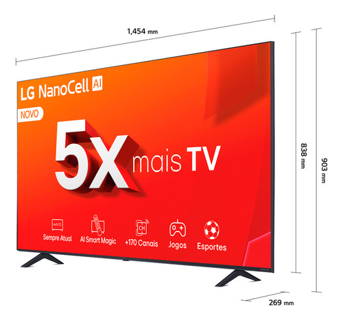 Smart Tv Nanocell 65 Ultra Hd 4k LG 65nano80tsa 3 Hdmi