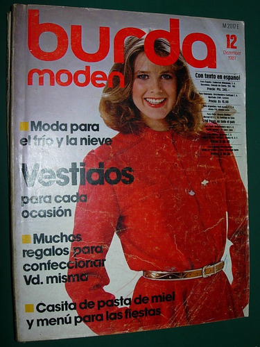 Revista Burda Completa Con Moldes Moda Ropa Costura 12/81