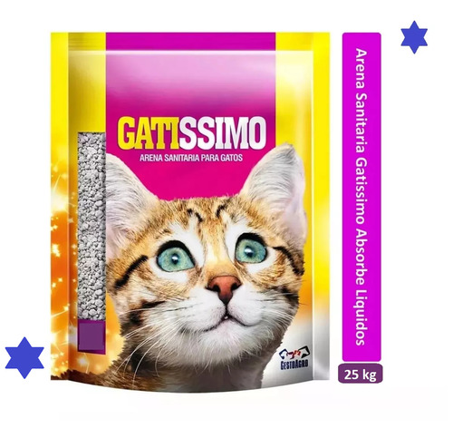 Gatissimo Arena Sanitaria Para Gatos X 25 Kg x 25kg de peso neto