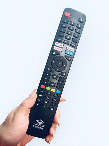 Controle Remoto Para Smart Tv Vizzion Linux Le43df20 Le50uhd SKY