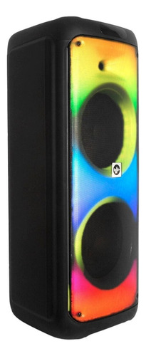 Torre De Sonido Stromberg Tempo SC-01 Negro Bluetooth Luces Led con Ruedas Traseras y Control Independiente de Microfóno y Guitarra