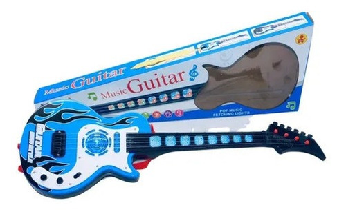 Guitarra Juguete Con Luces Y Sonido Niños Regalo Instrumento