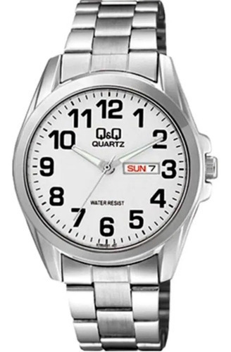 Reloj Para Hombre Q&q A190 A190-204y Plateado