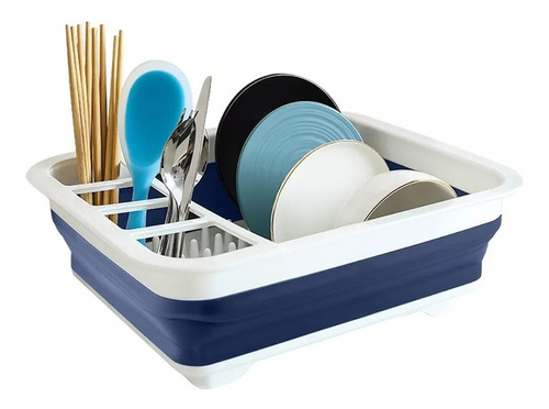 Escurridor De Trastes Plegable Plástico Y Silicón Para Chef