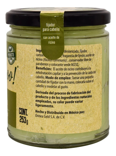 Fijador Para Cabello Con Aceite De Ricino 253g Bam Boo!