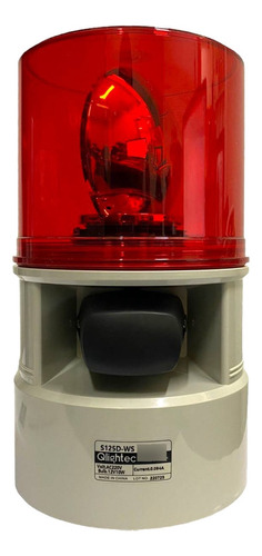 Torreta 5 Tonos De Advertencia 220vac Roja S125d-ws Q-light